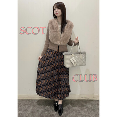 ファーが映える✨カーディガンが主役のスタイリング🧸🤎