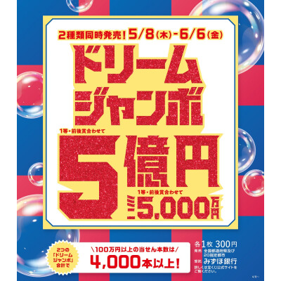 ドリームジャンボ宝くじ発売！